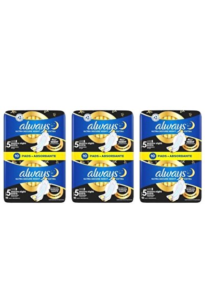 Always Set 3 x Absorbante Ultra Platinum Secure Night 10 buc