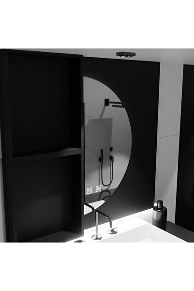 Alista Home Oglindă semicerc cu LED 50 x 100 cm, tactilă arcuită, sistem de d...