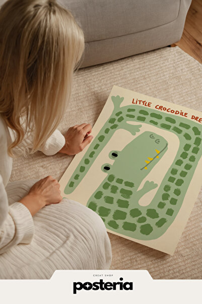 Posteria Vintage Çocuk Odası Dekoru, Bohem İskandinav Çocuk Odası Posteri, Ço...