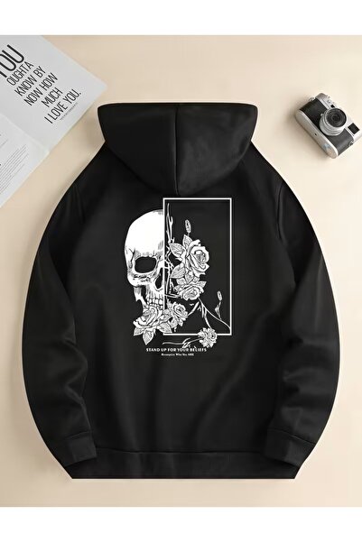 LELVANİ Model imprimat cu cap și flori, unisex, Swea tricou