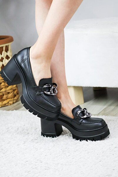 asmi shoes Γυναικεία Karmi Chain Με αγκράφα 8 εκ. Πλατφόρμα με τακούνι μοκασί...