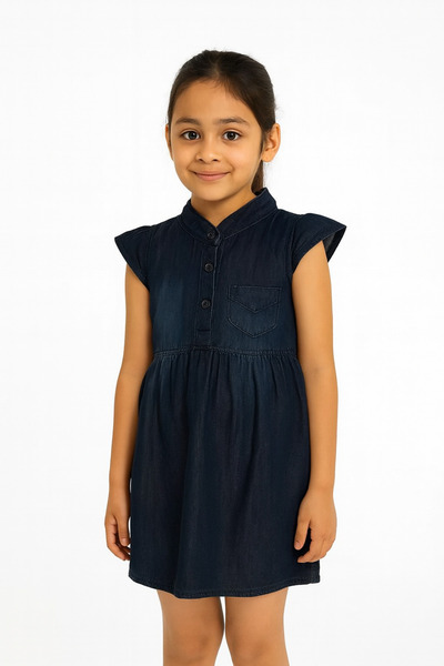 STITCH by MH Kid Girl's High neck Denim Dress