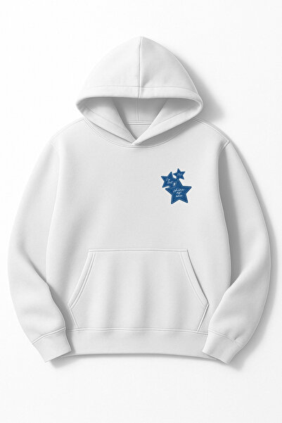 Altair Tr قصة فضفاضة سويت شيرت ستار مطبوع بغطاء رأس للجنسين