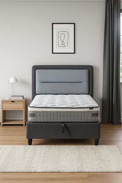 Sar Pakete SarPakete Modern Kumaş Baza & Başlık Seti – Ortopedik Yatak Uyumlu