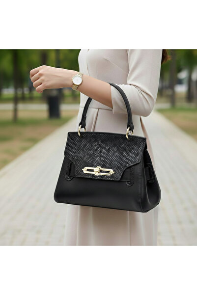 MY VİNTAGE حقيبة يد نسائية مبطنة بحزام للكتف