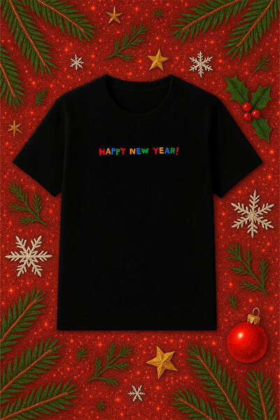 SVART WEAR Μπλουζάκι με θέμα την Πρωτοχρονιά oversized Χριστουγεννιάτικο μπλο...