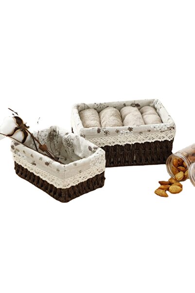 ydf Brown paper rope woven basket for sundries/snacks