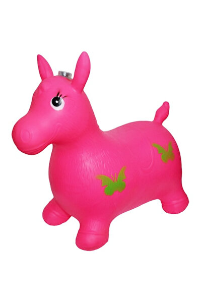 Royal Inflatable Rubber Jumping Horse Hop Hop Jumper, Music and Lights, Indoor Outdoor, Pink