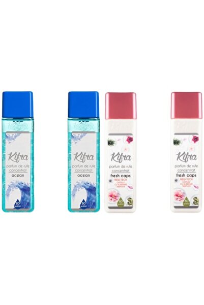 OEM Set 4 x Kifra Variety: 2x Balsam de rufe 200ml Ocean (80 spălări), 2x Bal...