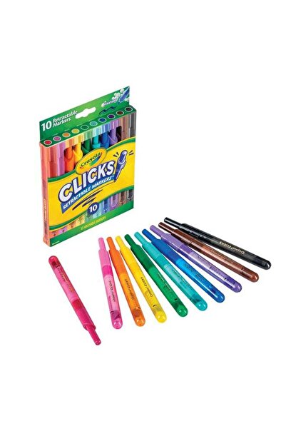 Crayola Clickable Retractable Markers, 10 pieces