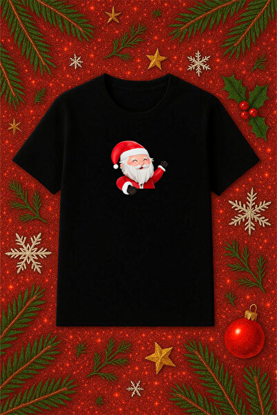 SVART WEAR Μπλουζάκι με θέμα την Πρωτοχρονιά oversized Χριστουγεννιάτικο μπλο...