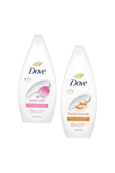 Dove Set Gel de Duș Essential Care - Fruity Nourish 720ml + Petal Soft 720ml