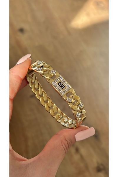 Opia JEWELRY Opaia Jewelry - Gurmet Model Çelik Kelepçe (17,5CM )