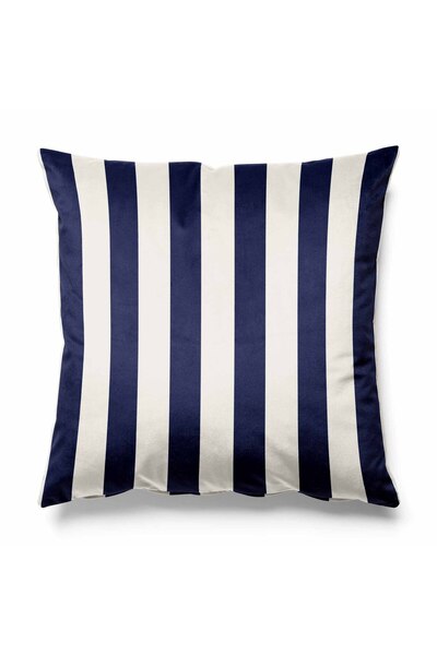 Pilloveland Striped Throw Pillow Cover Upholstery Suede Fabric 43*43 cm