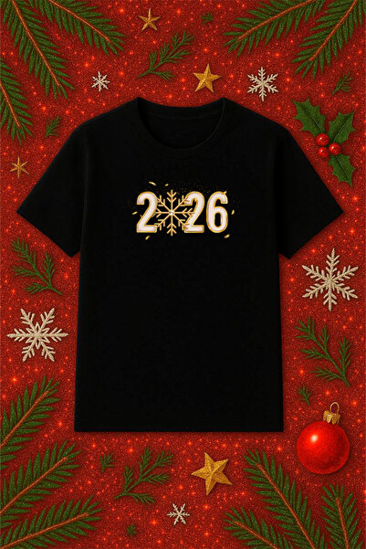 SVART WEAR Μπλουζάκι με θέμα την Πρωτοχρονιά oversized Χριστουγεννιάτικο μπλο...