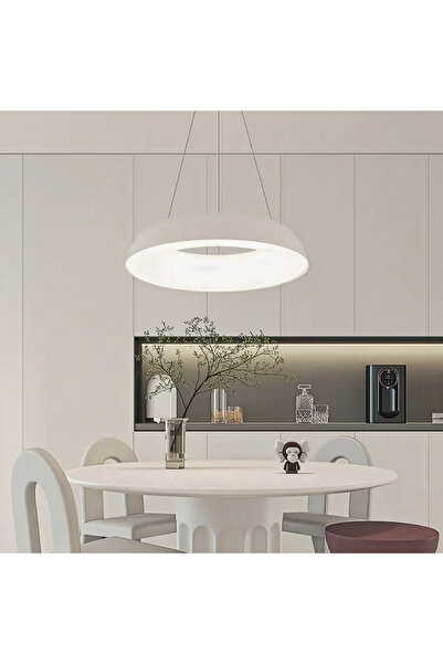 Alista Home CHIARA LED Pendant Light with Remote, 73W, Cool/Warm/Neutral, Dimmable, White