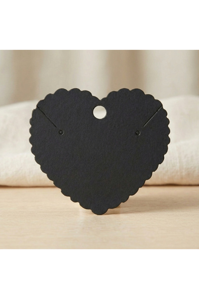 SaraTremo Set of 50 black jewelry holders - matte cardboard