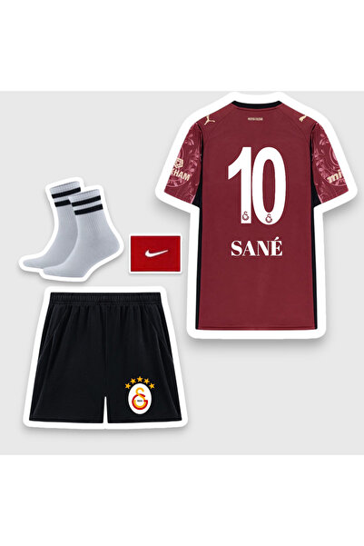 Quaxram SANE 10. .gâlâtâsârây. 25/26 SEZON ÇOÇUK FUTBOL FORMASI MOR 4LÜ SET