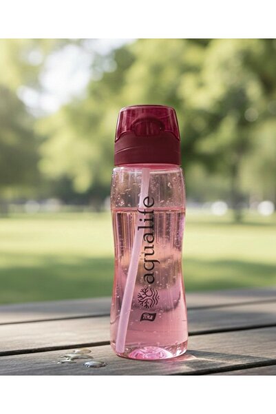 Hane216 زجاجة مياه مع مصاصة ومزيلة للسموم من البولي كربون 750 مل