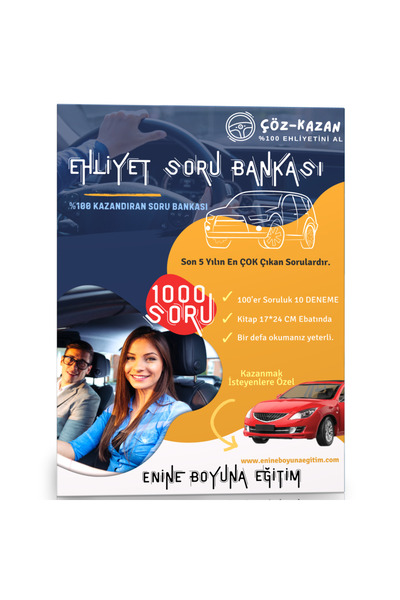 EBE Enine Boyuna Eğitim 🚗 EHLİYET SORU BANKASI (ÇÖZ–KAZAN) | 1000 SORU
