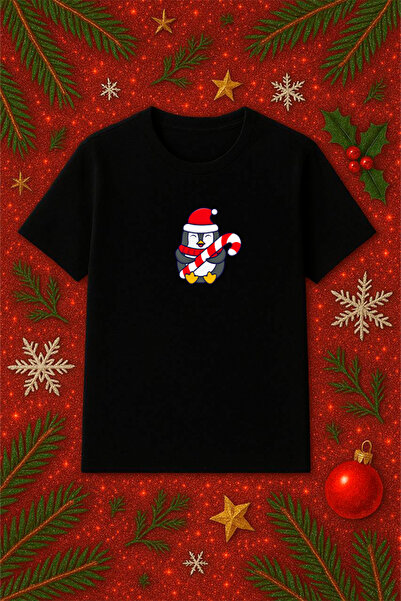 SVART WEAR Μπλουζάκι με θέμα την Πρωτοχρονιά oversized Χριστουγεννιάτικο μπλο...