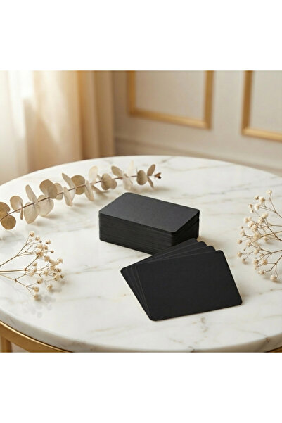 SaraTremo Set de 50 de cărți simple negre - 9 × 5 cm - pentru personalizare