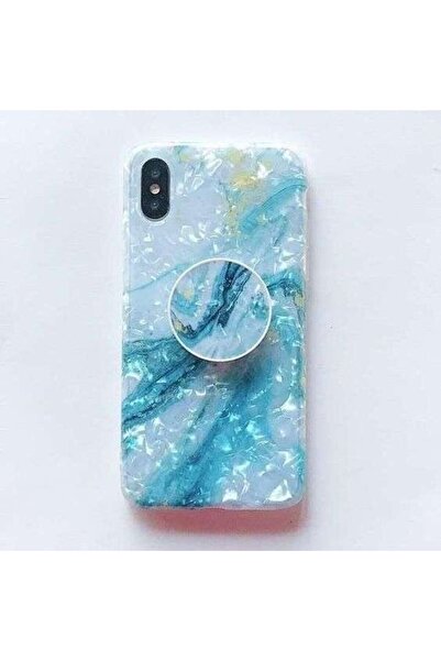 Apple Προστατευτική θήκη για iPhone 11 Soft IMD TPU Marble Blue με βάση στήριξης