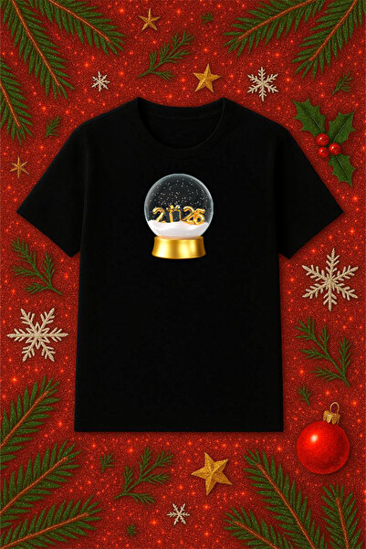 SVART WEAR Μπλουζάκι με θέμα την Πρωτοχρονιά oversized Χριστουγεννιάτικο μπλο...