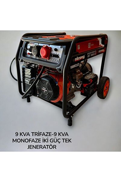 QSTRONG 9kwa Benzinli jeneratör Monofaze+Trifaze