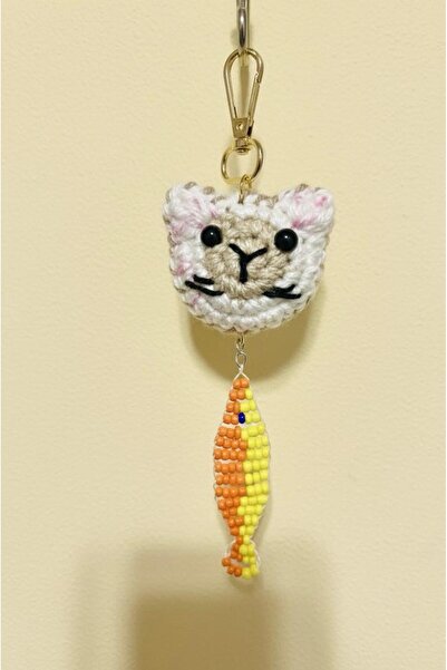 HENERA سلسلة مفاتيح على شكل شخصية محبوكة - هدية - تشارم