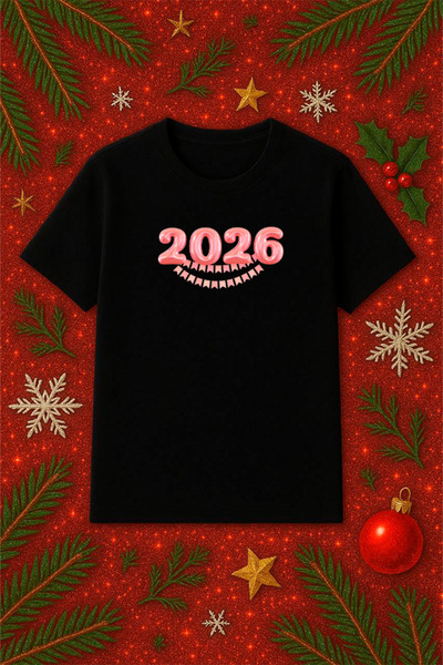 SVART WEAR Tricou tematic de Anul Nou supradimensionat tricou Crăciun Crăciun