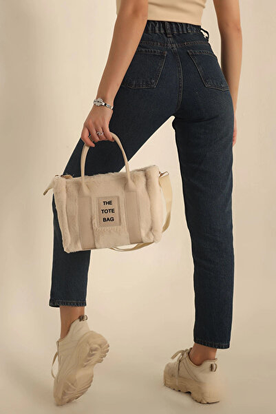 Sargınlar Geantă de damă din pluș cu curea coloană