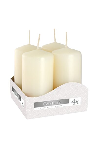 BISPOL Set of 4 Cylindrical Pillar Candles