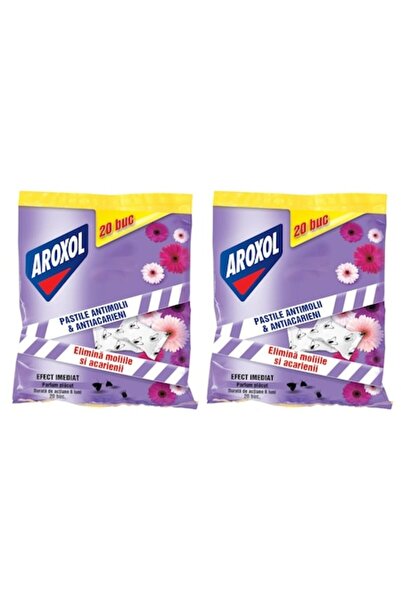 Aroxol Pachet 2 x Tablete parfumate anti-molii și anti-acarieni, 20 bucăți