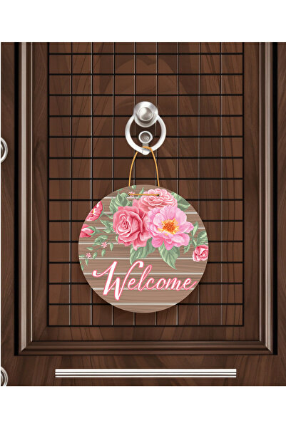 M&H Quality زخرفة باب ترحيبية بنقوش زهور |   إكسسوار الباب