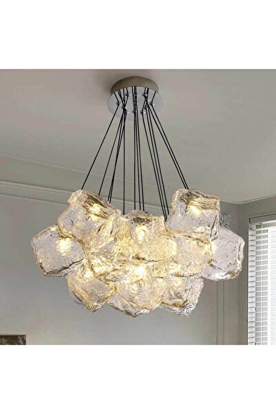 Alista Home Candelabru modern, tip pandantiv, ECOLUCE, glob, 13 x E27, înălțime reglabilă, cromat