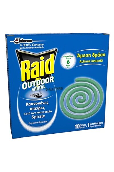 Raid Spire anti-țânțari pentru exterior, 10 bucăți