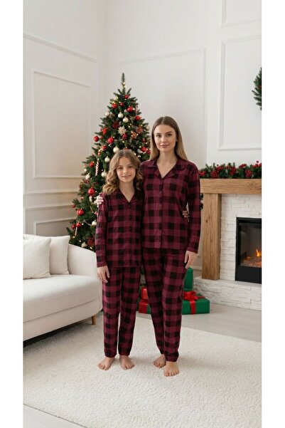 ARN HOMEWEAR Set de pijamale în carouri pentru mamă și fiică (prețul este pen...