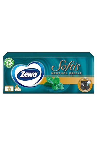 Zewa Softis Menthol Șervețele nazale, 4 straturi, 10 pachete