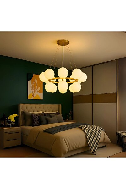 Alista Home Lampă de perete Lustra LOFT Chamber, 15 x G9, Aur alb, Metal, Înă...