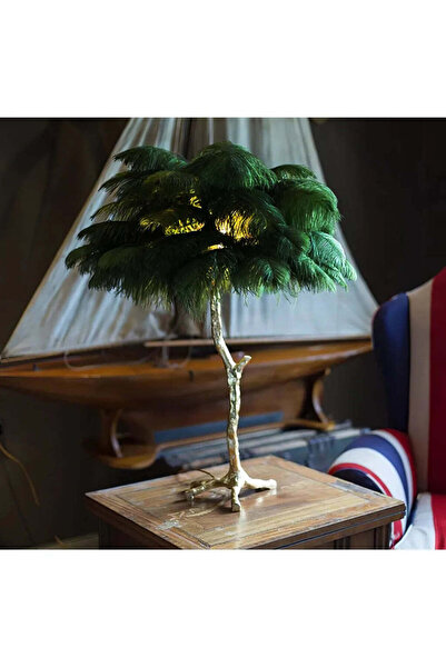 Alista Home Lampă de masă Karlita Feather 1 x E27 Verde închis