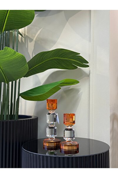 HERA DEKOR İTHAL 2Lİ KRİSTAL ŞAMDAN