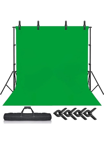 Akdeniz green screen yeşil fon perde 2x3m fotoğraf ve ürün çekimleri için +fo...