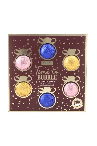 SENCE Set de 6 bombe de baie efervescente, Time to bubble, 6x45 g