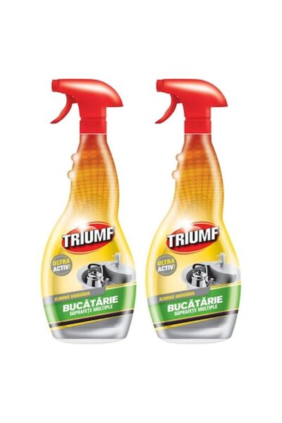 TRIUMF Pachet 2 x Soluție de curățare multi-suprafețe pentru bucătărie cu spr...