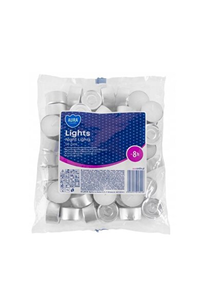 AURA Set 2 x 50 Lumânări de Veghe cu Lumină de Porumb, 8 Ore