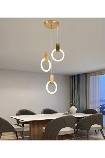 4899 4000 K HOMOJEN IŞIK 3 HALKALI LED AVİZE