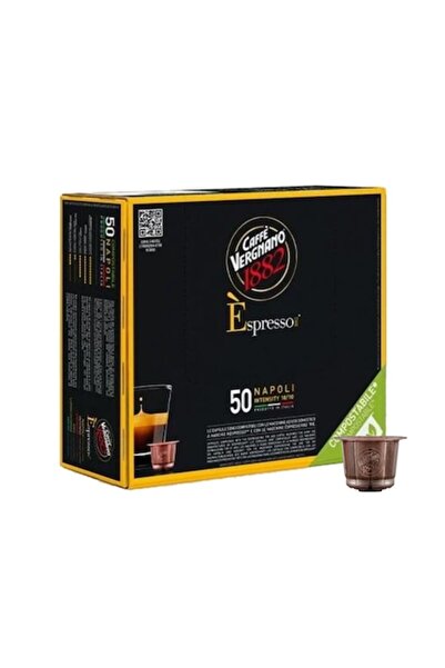 Caffe Vergnano Espresso Napoli - Capsule de cafea compatibile cu Nespresso, 50 de capsule