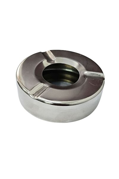 ACH Scrumieră rotundă din oțel inoxidabil rezistentă la vânt, 9x3 cm