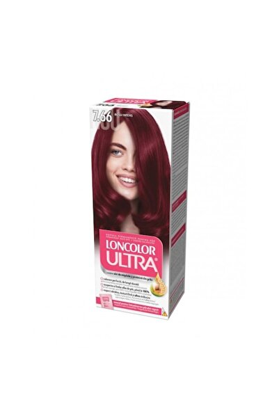 Loncolor Vopsea de păr ultrapermanentă cu amoniac Set 7.66 Roșu intens, 3 cut...